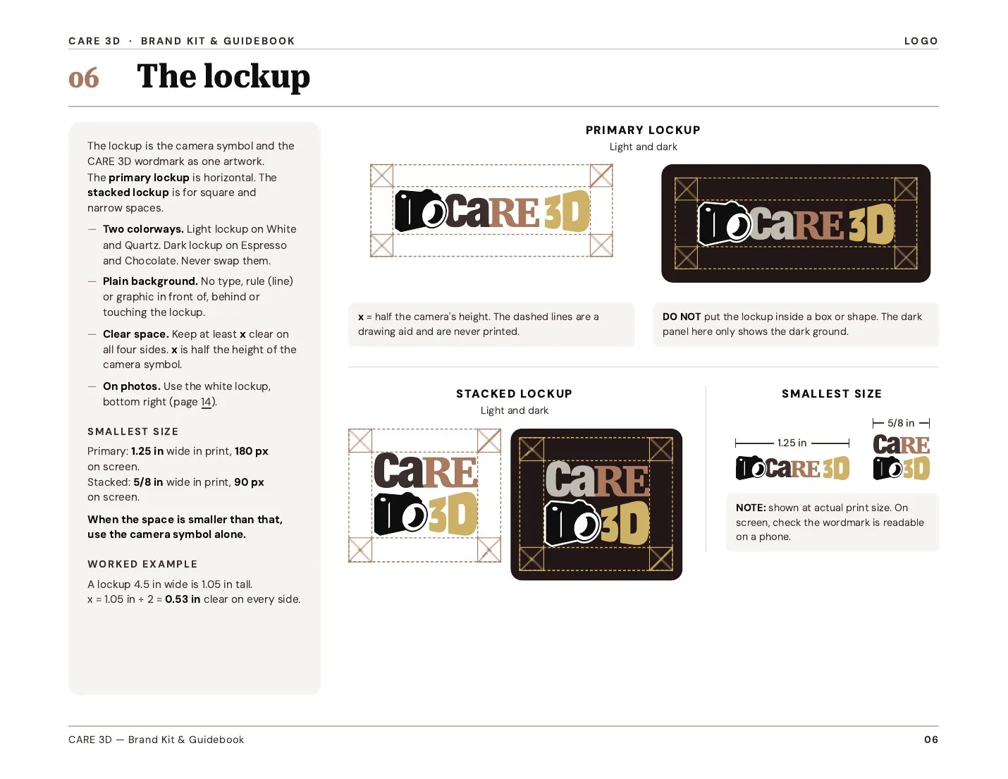 Page 6 of the CARE 3D guidebook